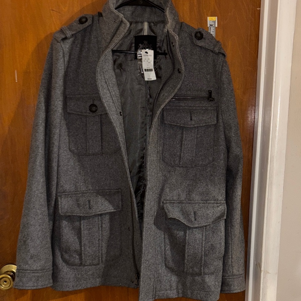 Express Charcoal Military Field Jacket